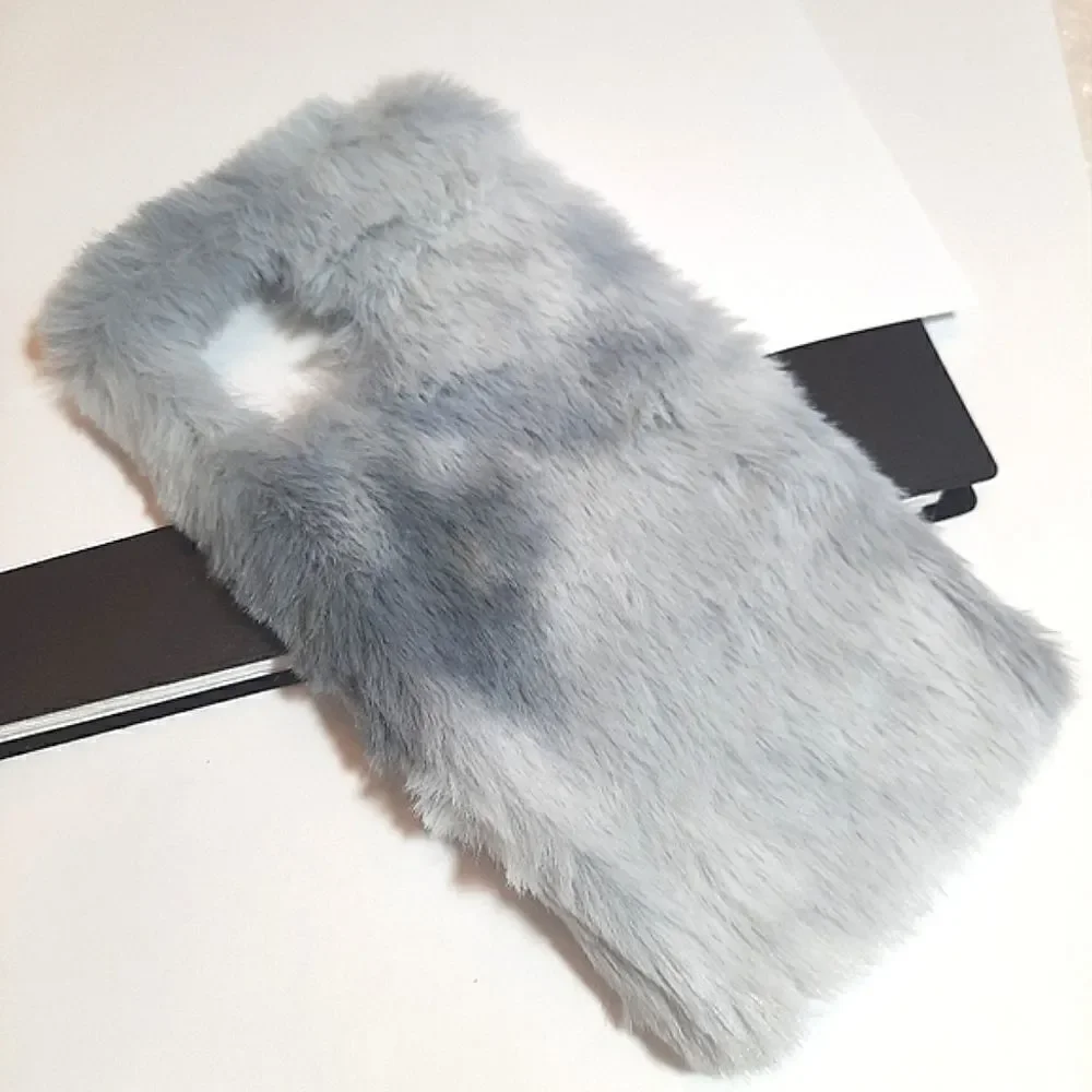 Ladies Grey Fuzzy iPhone Pro Max Phone Case